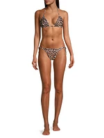 Fifi Leopard Print Triangle Bikini Top