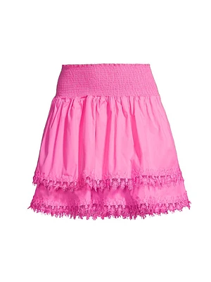 Belle Smocked Tiered Miniskirt