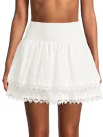 Belle Smocked Tiered Miniskirt