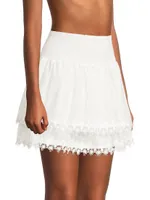 Belle Smocked Tiered Miniskirt