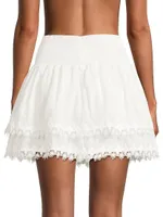 Belle Smocked Tiered Miniskirt