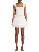 Belle Smocked Tiered Miniskirt