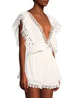 Raja Lace-Trimmed Romper