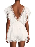 Raja Lace-Trimmed Romper