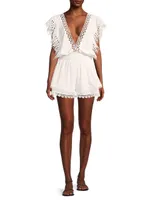 Raja Lace-Trimmed Romper