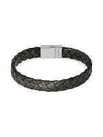 Carbon Braided Leather Bracelet