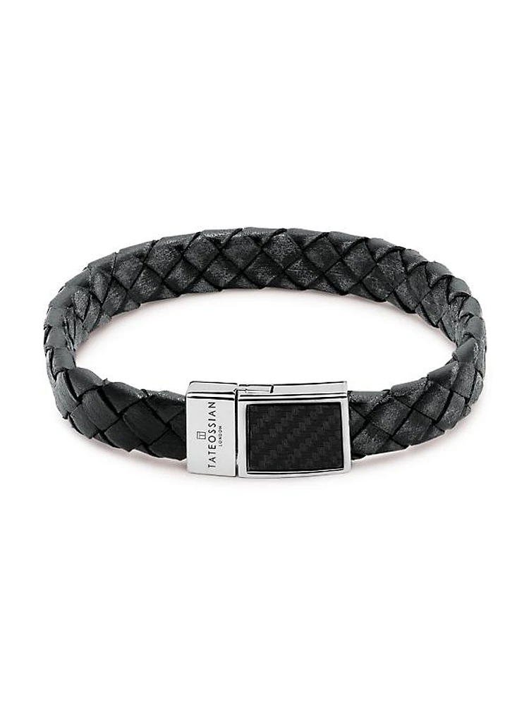 Carbon Braided Leather Bracelet