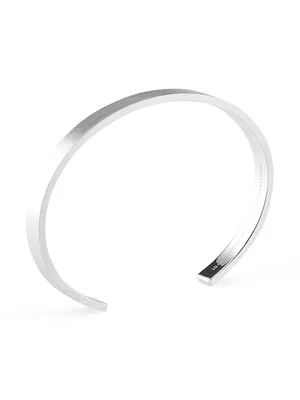 15G Brushed Sterling Silver Ribbon Bracelet