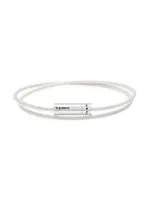 9G Polished Sterling Silver Double Cable Bracelet