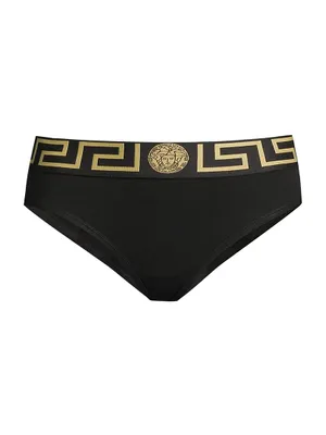 Greek Key Bikini-Cut Panty