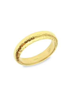 Hammered 19K Yellow Gold Ring