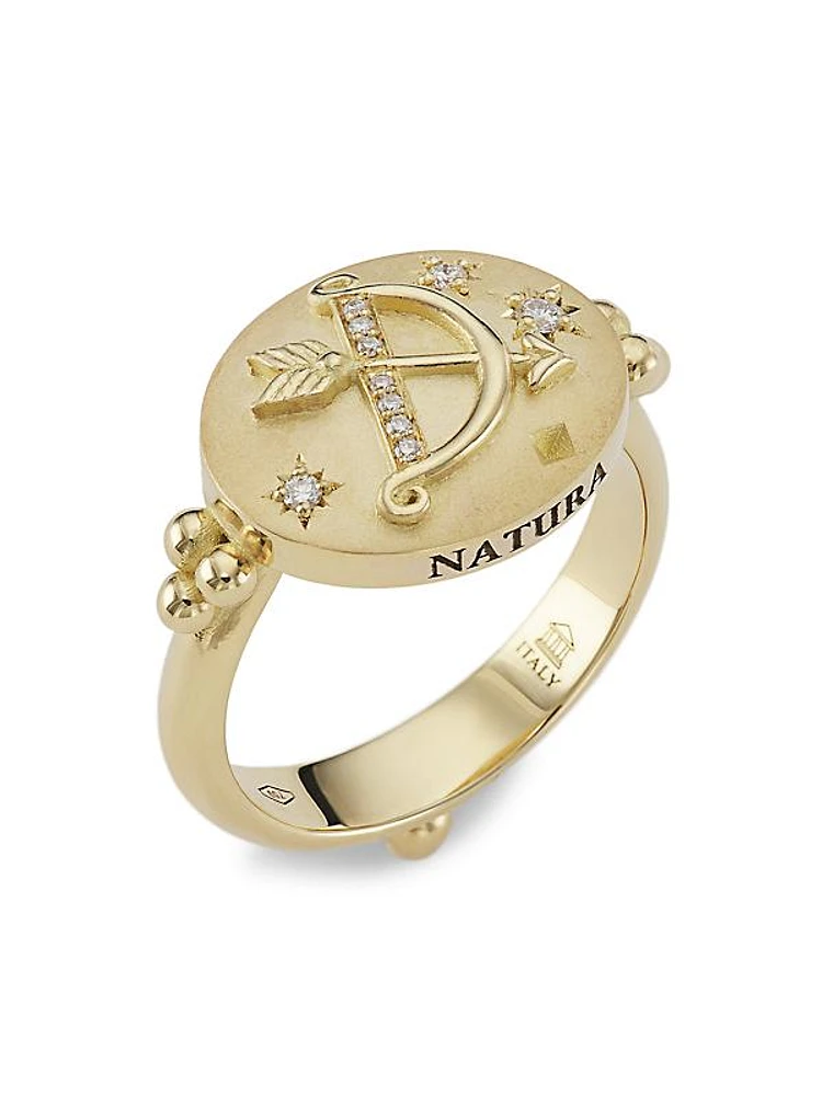 Natura 18K Yellow Gold & Diamond Ring