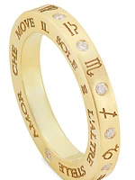 Zodiac 18K Yellow Gold & Diamond Ring