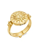 Sole 18K Yellow Gold & Diamond Ring