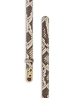 Daisy Python Leather Belt