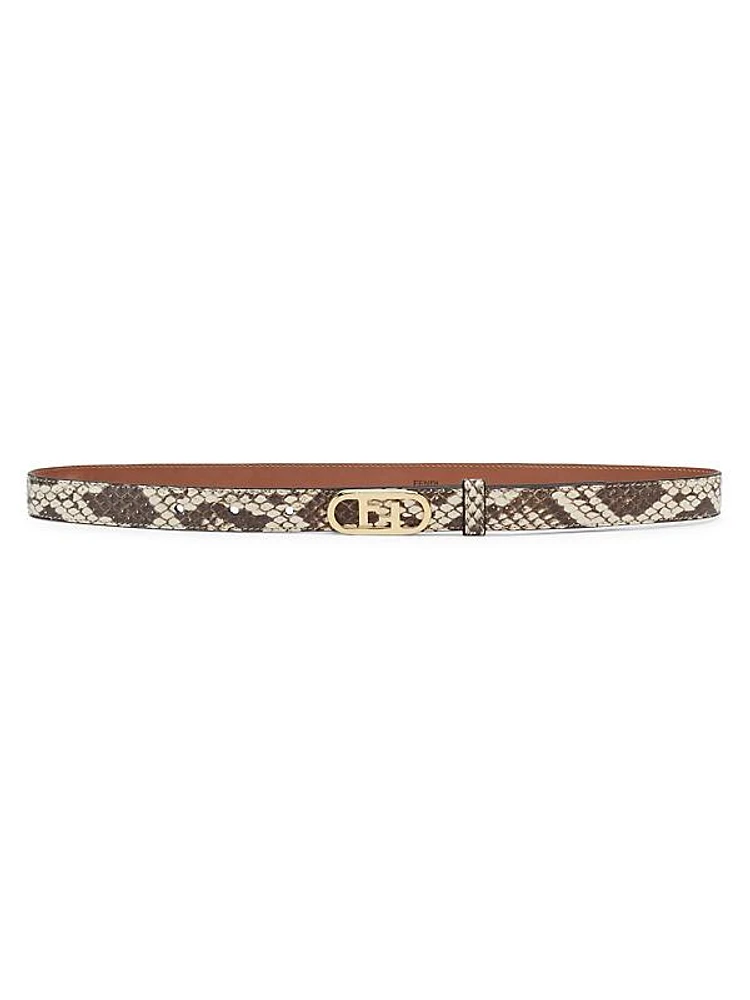 Daisy Python Leather Belt