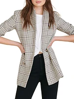 Oria Checked Double-Breasted Blazer