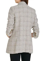 Oria Checked Double-Breasted Blazer