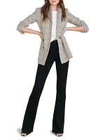 Oria Checked Double-Breasted Blazer