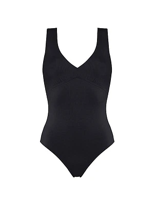 Hold Up Plunge V-Neck One-Piece Swimsuit