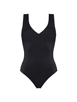 Hold Up Plunge V-Neck One-Piece Swimsuit