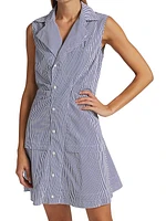 Striped Cotton-Blend Shirtdress