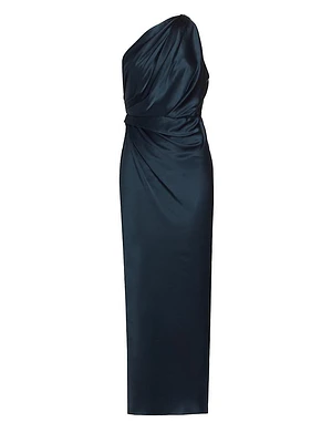 One-Shoulder Silk Gown