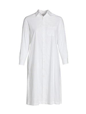 Cotton Long-Sleeve Shirtdress