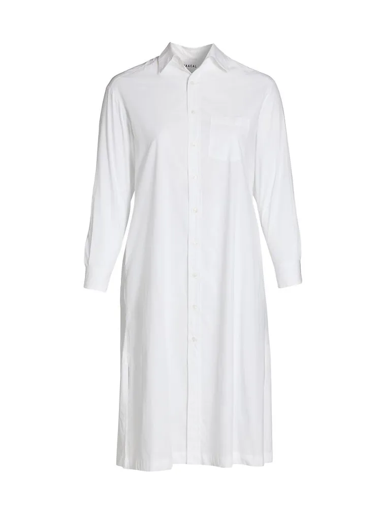 Cotton Long-Sleeve Shirtdress