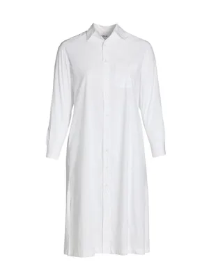 Cotton Long-Sleeve Shirtdress