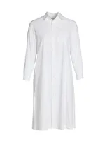 Cotton Long-Sleeve Shirtdress