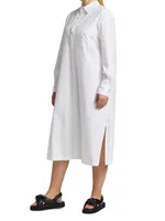 Cotton Long-Sleeve Shirtdress