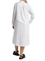 Cotton Long-Sleeve Shirtdress