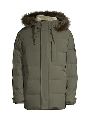 Bremen Faux Fur Trim Puffer Jacket