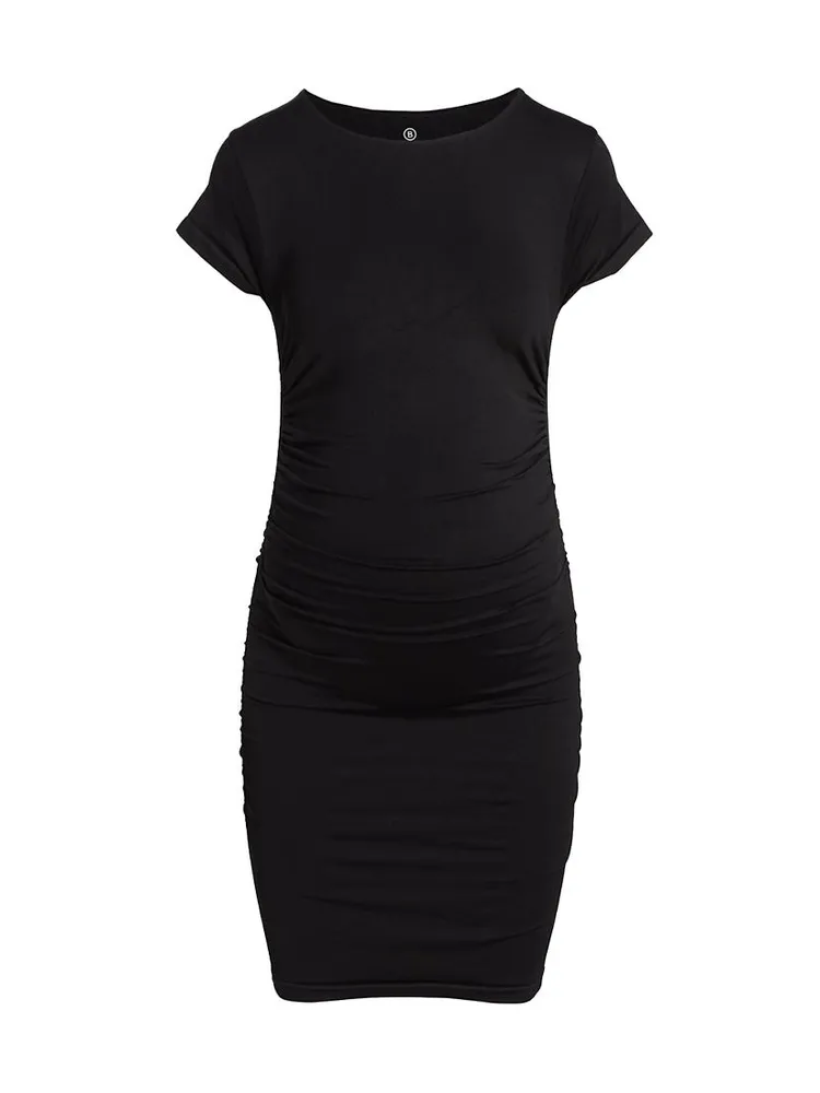 Everyday Maternity Ruched Crewneck Minidress