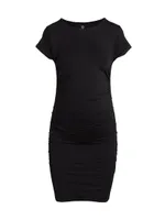 Everyday Maternity Ruched Crewneck Minidress