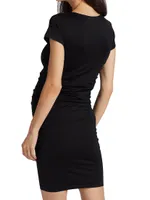 Everyday Maternity Ruched Crewneck Minidress