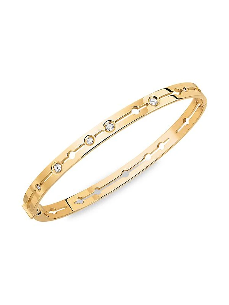 Pulse Small 18K Yellow Gold & Diamond Bangle