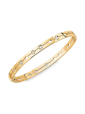 Pulse Small 18K Yellow Gold & Diamond Bangle