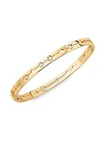 Pulse Small 18K Yellow Gold & Diamond Bangle