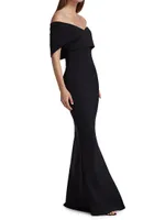 Stretch Jersey Fishtail Gown