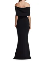 Stretch Jersey Fishtail Gown