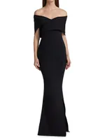 Stretch Jersey Fishtail Gown