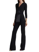 Kerolyn Jersey Flare-Leg Jumpsuit