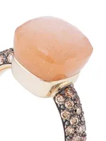 Nudo Classic Two-Tone 18K Gold, Moonstone & Diamond Ring