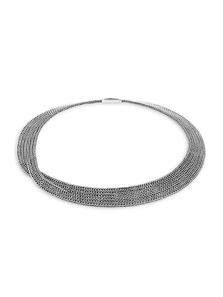 Chain Classic Sterling Silver Wrap Chain Necklace