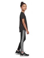 Little Girl's & 3-Stripe Logo Leggings