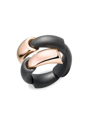 Calla 18K Rose Gold & Titanium Ring