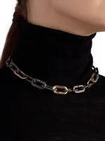 Mon Jeu 18K Rose Gold & Titanium Chain Necklace