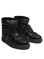 Gloss Leather Sneaker Boots